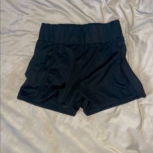 Black athletic shorts